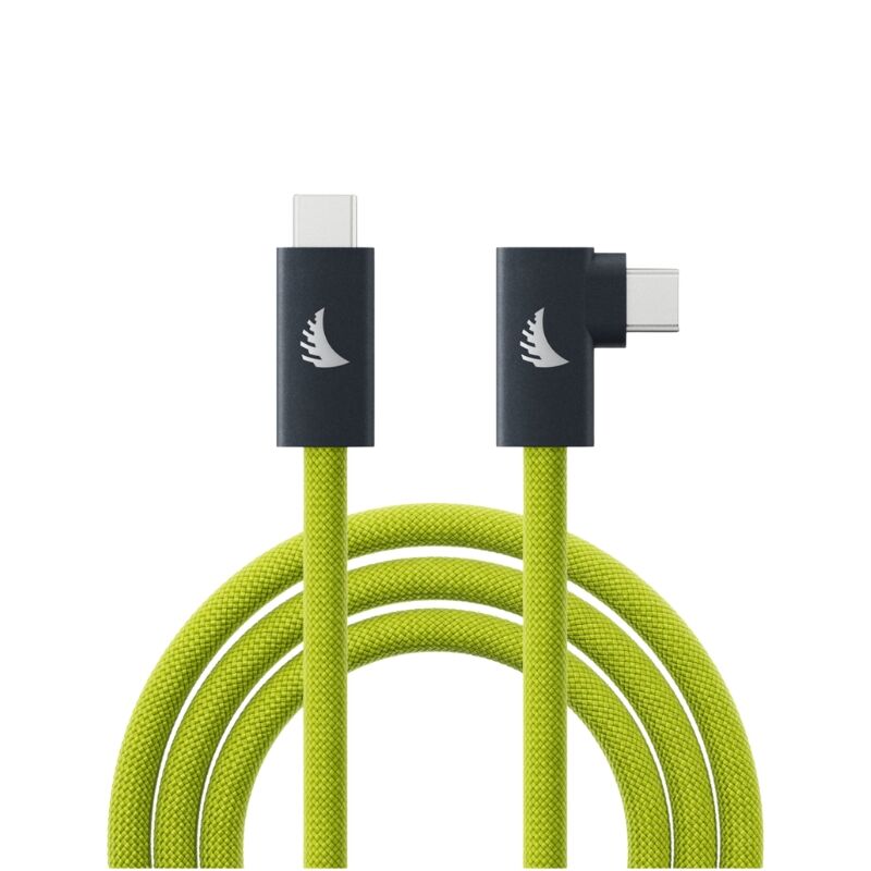 Angelbird USB-C 3.2 Solid Flex™ Tether Cable – Right-Angle Lime (4.5 m | 14.8 ft) 1 Angelbird Right Angle Tether Cable 4.5m